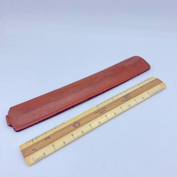 Vintage KEYFFEL & ESSER K&E Paragon 1399P USA Ruler With Original Leather Case - Picture 1 of 8